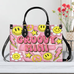 3D Inflated | Groovy Mama/Mini Pink - Leather Handbag