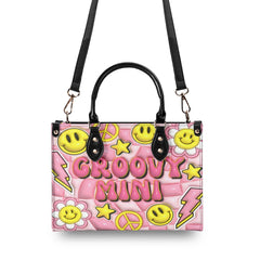 3D Inflated | Groovy Mama/Mini Pink - Leather Handbag