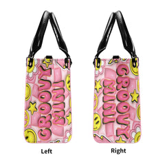 3D Inflated | Groovy Mama/Mini Pink - Leather Handbag