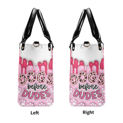 3D Inflated | Dogs Before Dudes - Leather Handbag