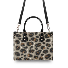 3D Inflated | Leopard Print - Leather Handbag