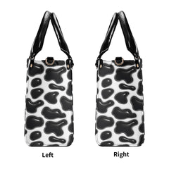 3D Inflated | Cow Print - Personalized Leather Handbag