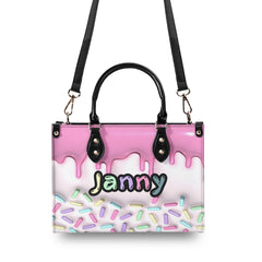 3D Inflated | Drip Sprinkles - Personalized Leather Handbag