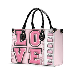 3D Inflated | Varsity LOVE - Leather Handbag