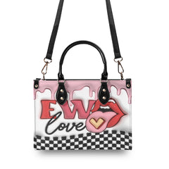 3D Inflated | Ew Love - Leather Handbag