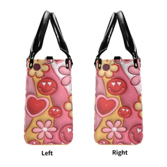 3D Inflated | Retro Valentine - Leather Handbag